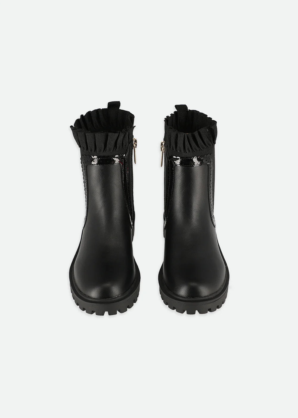 Chelsea Ruffle Boots Black