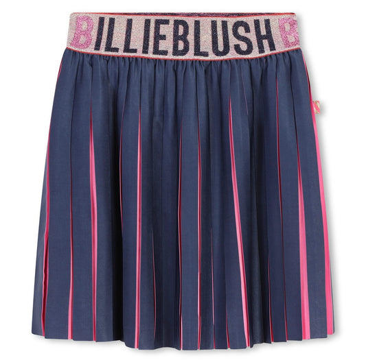 Girls Navy Blue Pleated