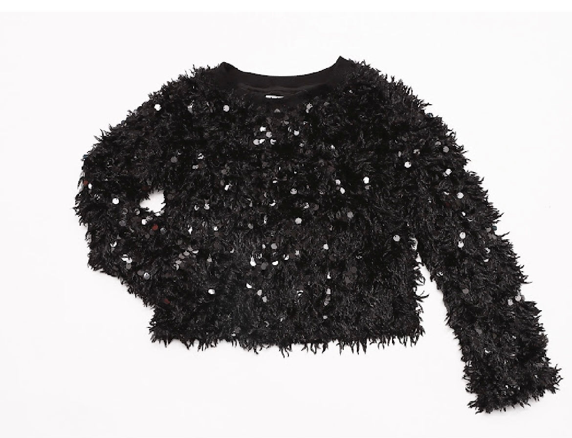 Textured Sequins Sweater