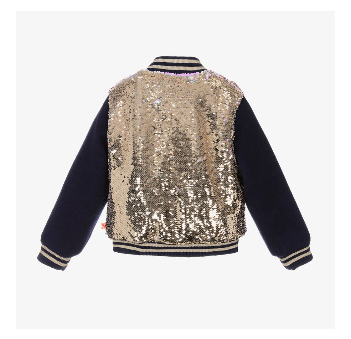 Girls Blue & Gold reversible Sequins Bomber