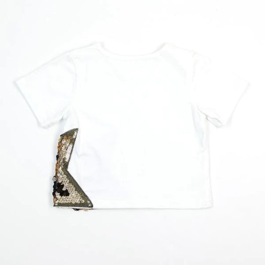 Talully’s Children's Fashion | Star Sequin Patch Tee - White